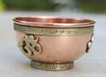 DharrmaObjects Copper Offering Bowl Incense Burner Holder (3 Inches, Om)