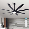 72In Modern Black Ceiling Fans with Light and Remote,6 Speed,3CCT,Quiet Reversible DC Motor Indoor Outdoor Ceiling Fan for Patio Living Room Bedroom