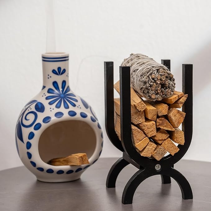 MOUGIGI Wooden Palo Santo Holder-Incense Storage Ideal for Palo Santo Sticks&Sage|Perfect for Meditation, Zen Rituals Energy Cleansing|Spiritual Decor for Yoga, Mindfulness Aromatherapy