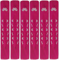 Hosley Set of 6 Wooden Incense Burners, 10 Inches Long in Striking Red - Ideal for Home Decor, Room Decor, Kitchen Decor, for Wedding, Aromatherapy, Zen, Spa, Reiki, Meditation
