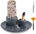 Palo Santo Sticks Holder, 4 in 1 Incense and Candle Holder for Burning Sage and Sticks for Burning, Ash Catcher Tray for Meditation Yoga Room