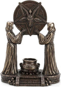 Veronese Design 7 1/4" Sigil of Baphomet Occult Altar Backflow Incense Burner Resin Sculpture Bronze Finish