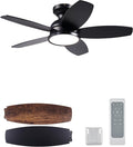 VONLUCE Ceiling Fans with Lights, 36 Inch Ceiling Fan and Remote, Full-spectrum LED Light, 3CCT, 6-Speeds Noiseless Reversible DC Motor, Modern Ceiling Fan for Bedroom Living Room Farmhouse, Black