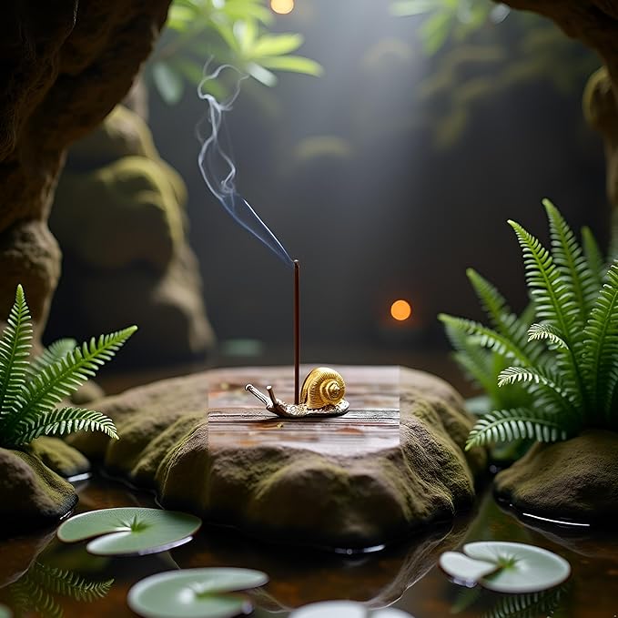2Pcs Snail Shaped Incense Burner Stick Holder Animal Shaped Home Vintage Incense Holders