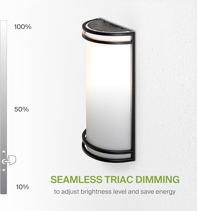ASD Indoor LED Wall Sconce Lights - 14 Inch 20W Black Modern LED Wall Sconces Hardwired - ETL Dimmable 3000K 4000K 5000K Adjustable Sconce Light Fixture for Bedroom, Hallway, 2 Pack