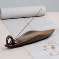 Home Ceramic Ceremony Incense Holder,Creative Incense Burner Base for Sticks with 3 Holes(1.3-1.6mm/1.7mm/3mm),Handmade insence-sticks burner for Meditation Yoga Spa Room Decor,Gift Home Decor (Brown)