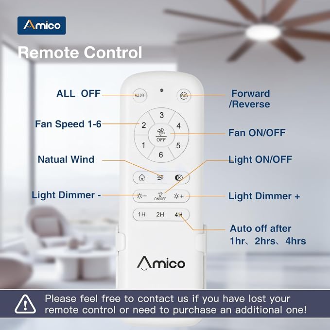 Amico 72 inch Farmhouse Bronze Ceiling Fan with Light, Large Energy Efficient Ceiling Fans with Remote, Reversible DC Motor, Dimmable 3CCT LED, Quiet Indoor/Outdoor for Living Room, Bedroom, Patio