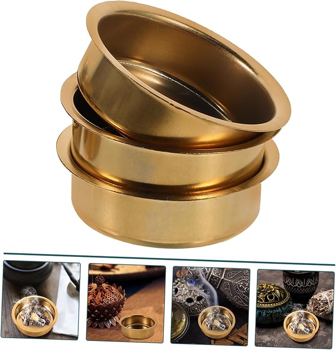 ABOOFAN 6-Pack Incense Burner Replacement Inner Disks 2.36 Inch Round Metal Plates for Arabic Censer Aromatherapy Incense Holder Accessories