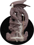 Dragon Backflow Incense Burner Handmade Ceramics Ornamen Statue Fountain Home Decor Waterfall Incense Holder, with 10 Backflow Incense Cones and 1Mat