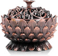 Ejoyous Incense Holder, Vintage Alloy Lotus Incense Stick Cone Burner Holder for Yoga Zen Meditation and Home Decoration