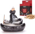 SOUL STICKS Backflow Incense Holder Burner Waterfall Fountain for Home, Office, Yoga, Room Decor & Aromatherapy with 1 Pack of 10 Backflow Fragrance Cones Included (Dragon Falls)