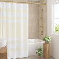 Madison Park Shower Curtain Spa Waffle Weave Shower Curtain for Bathroom 3M Scotchgard Moisture Management, Spa Quality Modern Shower Curtains for Bathroom, Standard: 72x72 Cream