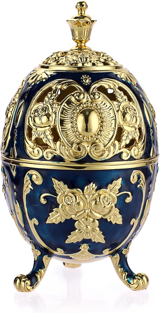 JUXYES Vintage Incense Burner Holder with Removable Ash Catchers, Metal Censer Antique Cone Coil Incense Burner Holder Zinc Alloy Spiritual Aromatherapy Yoga Meditation Gifts Retro Home Decoration