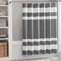 Madison Park Shower Curtain Spa Waffle Weave Long Shower Curtain for Bathroom 3M Scotchgard Moisture Management, Spa Quality Modern Shower Curtains for Bathroom, Long: 72x78 Charcoal
