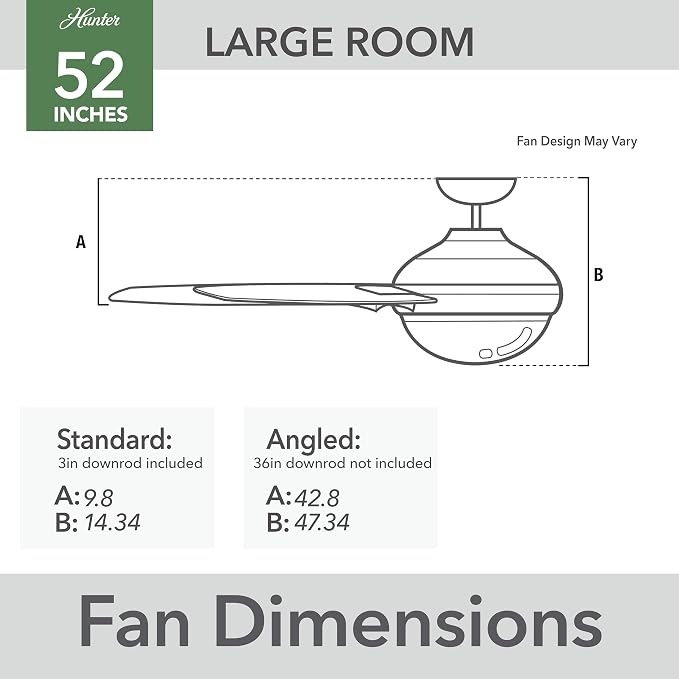 Hunter Ocala, Outdoor or Indoor, Ceiling Fan, Rustic, 52 inch, Fresh White
