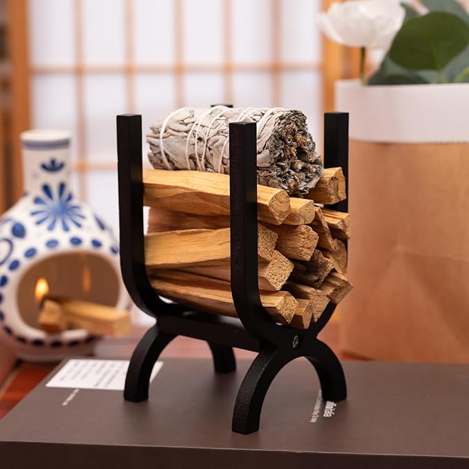 MOUGIGI Wooden Palo Santo Holder-Incense Storage Ideal for Palo Santo Sticks&Sage|Perfect for Meditation, Zen Rituals Energy Cleansing|Spiritual Decor for Yoga, Mindfulness Aromatherapy