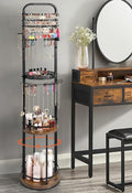 Jewelry Holder Organizer, Floor Jewelry Organizer with Earring Organizer Necklace Holder, Rotating Jewelry Stand Necklace Display Earring Storage, Large Hanging Jewelry Tree for Jewlery Bracelet Ring