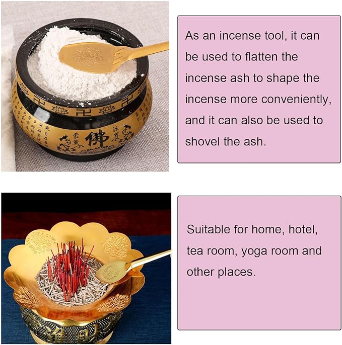 2 Pack Incense Ash Press Seal Tool Bakhoor Burner Shovel Incense Grey White Ash Scoop Spoon for Charcoal Incense Burner Incense Charcoal Discs Coals Tablets Disks Briquettes Incense Censer