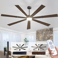 Amico 80 Inch Ceiling Fans with Lights and Remote, Indoor Outdoor Ceiling Fan for Patio Living Room, Kitchen, Quiet 6-Speed Reversible DC Motor, Dual-Sided Blades, Modern Farmhouse Dimmable & 3CCT