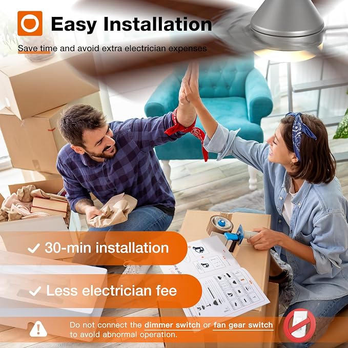 addlon Ceiling Fans with Lights, 52 Inch Low Profile Ceiling Fan with Light and Remote Control, Flush Mount, Reversible, 3CCT, Dimmable, Quiet, Silver Ceiling Fan for Bedroom Indoor/Outdoor Use