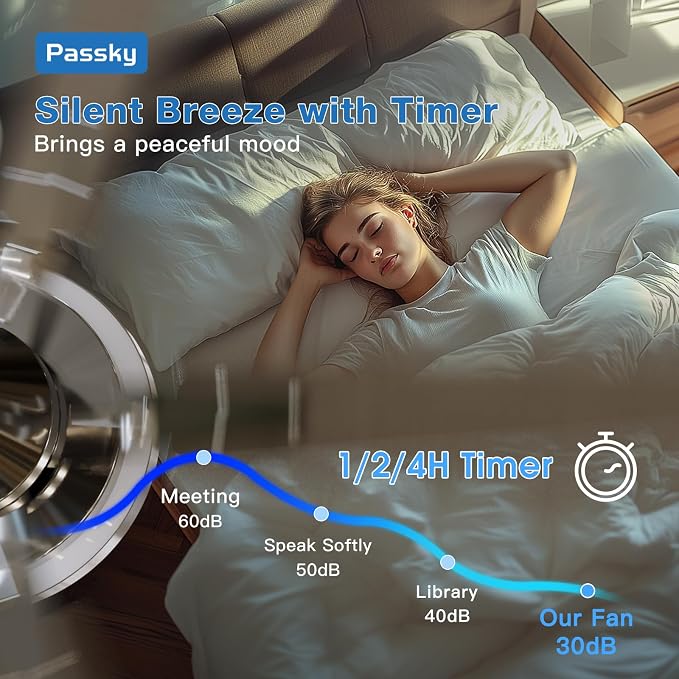 Passky Ceiling Fans with Lights, 52 inch Silver Flush Mount Ceiling Fan with Remote Control, Low Profile Ceiling Fan for Bedroom, Farmhouse, Reversible, 3CCT, Dimmable, Noiseless DC Motor, 2 Rings