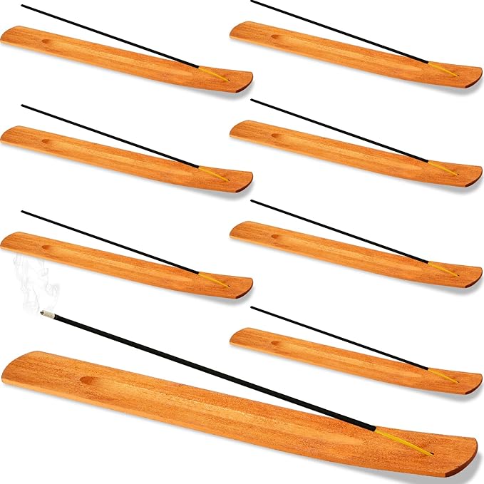 Handmade Wooden Incense Stick Holder Wood Incense Burner Ash Holder Trays for Sticks Home Utilities Accessories and Buddha Hall(12 Pieces)