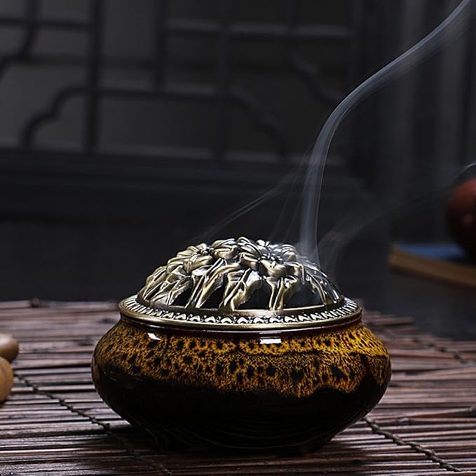 Ceramic Home Decoration Incense Sticks or Cones Burner Porcelain Incense Holder