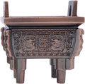TrendBox Model B - Mini Vintage Design Ding Sheng Bronze Tripod Incense Cone Coil Stick Burner Holder Ash Catcher Chinese Traditional Style Buddhist Washable