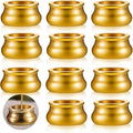 Suclain 12 Pcs Incense Burner Holder Mini Incense Cone Stick Burner Brass Holder for Sticks Gold Metal Ash Catcher for Meditation, Yoga, Home Decor, Office, Teahouse, 0.13 Inch Hole Diameter