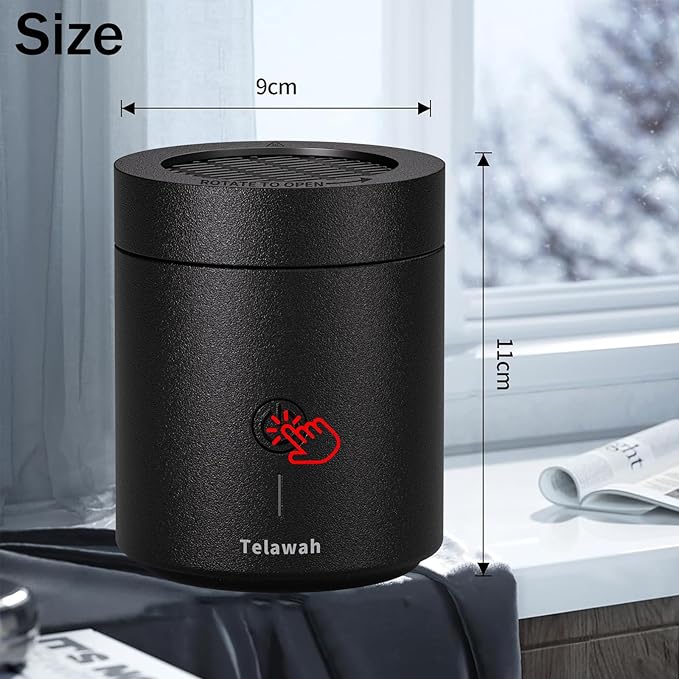 Mini Incense Burner Bakhoor Portable Rechargeable USB Aromatherapy Diffuser, 120 Second Burn Time, Arabic Electronic Incense Holder, Home Decor (Black)