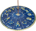 Ebros Gift Blue Ancient Greek Astrological Horoscopes Zodiac Constellations with Sun and Moon Decorative Incense Holder Burner Figurine 6.5" Diameter Home Aromatherapy Accessory