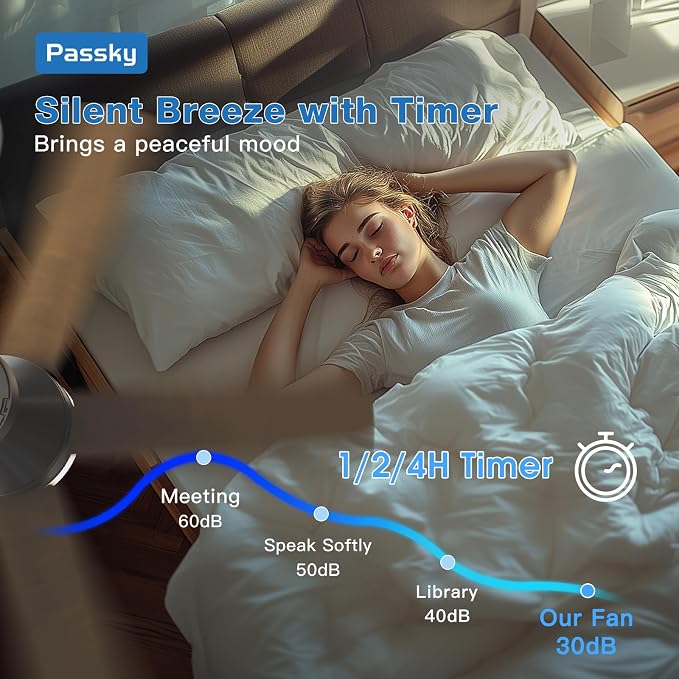 Passky Ceiling Fans with Lights, 42 inch Flush Mount Ceiling fan with Remote Control, Low Profile Ceiling Fan for Bedroom, Farmhouse, Reversible, 3CCT, Dimmable, Noiseless DC Motor, Silver