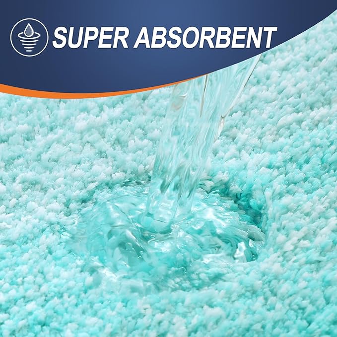 OLANLY Bathroom Runner Rugs Mat 59x20, Extra Soft Absorbent Microfiber Bath Rugs, Rubber Backing, Quick Dry, Washable Long Bath Mats for Bathroom Floor, Tub and Shower, Home Decor Accessories, Teal