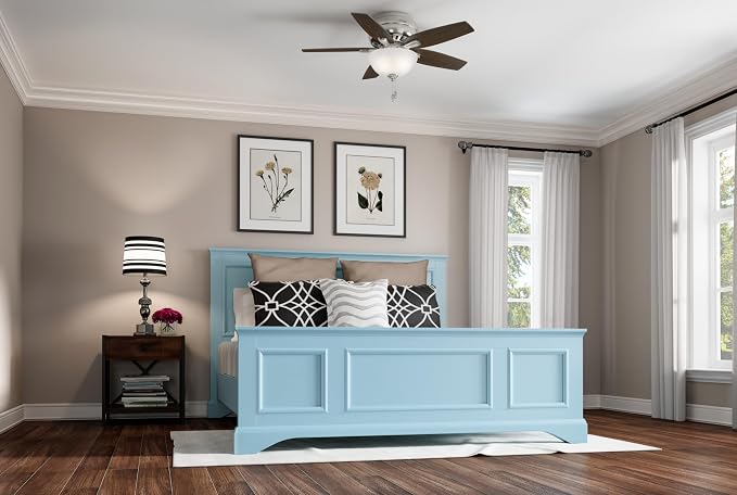 Hunter Newsome, Indoor, Ceiling Fan, Pull Chain, 42 inch, Brushed Nickel