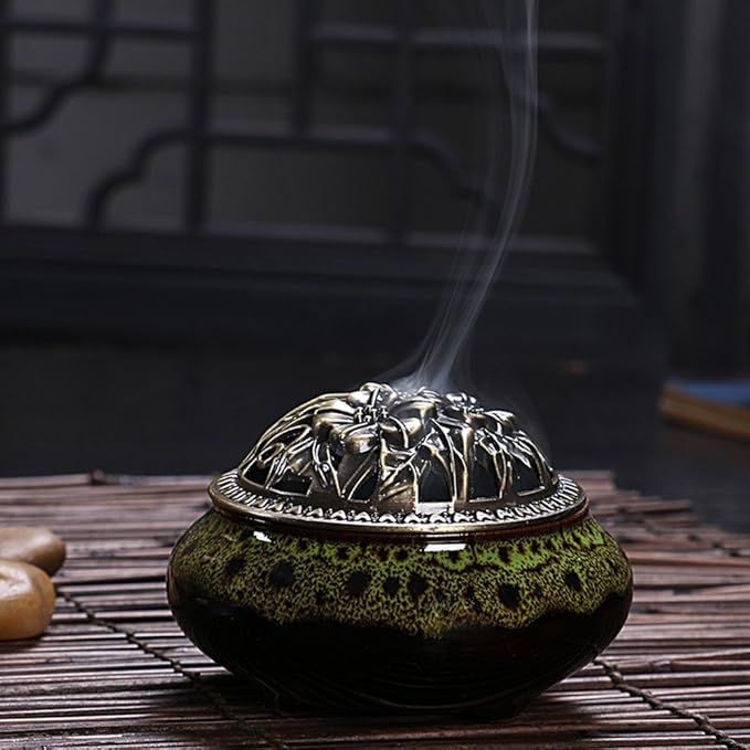 Ceramic Home Decoration Incense Sticks or Cones Burner Porcelain Incense Holder
