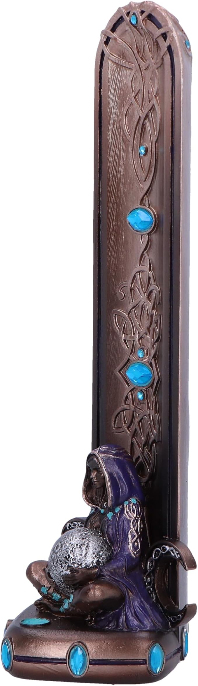 Nemesis Now Moon Goddess Incense Burner - 22.5cm Bronze Resin, Triple Moon Goddess Incense Stick Holder, Pagan Décor Gift, Cast in Finest Resin, Expertly Hand-Painted