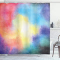 Ambesonne Abstract Shower Curtain, Watercolor Galaxy Outer Space Star Dust Seemed Image in Vivid Colors Modern Print, Cloth Fabric Bathroom Decor Set with Hooks, 69" W x 75" L, Multicolor Plum