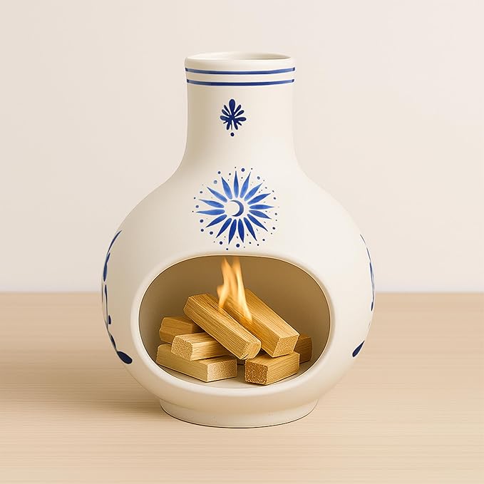 Ceramic Incense Holder – Palo Santo Burner for Sticks, Cones & More – Ash Catcher for Meditation, Altar, and Home Decor (Astralight)