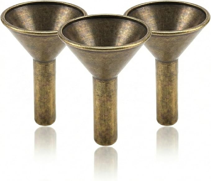 3Pcs Backflow Incense Holder Alloy Cone Burner Cones Sticks Ash Catcher Base Protector Retro Funnel Stand Mini Censer Tray Rack for Incense