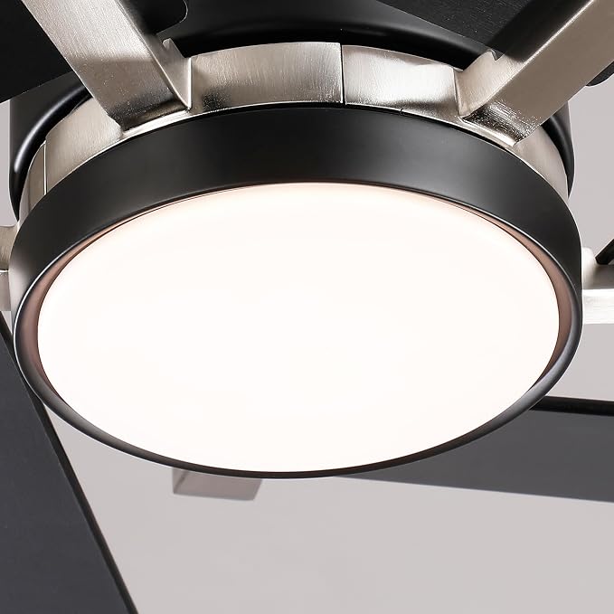 Ceiling Fans with Lights and Remote (Modern Black, 60 inch)