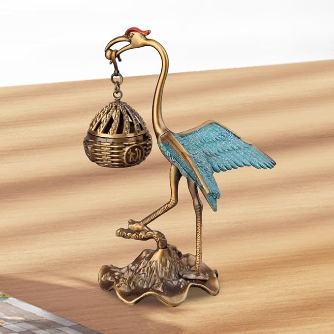 Hanging Incense Burner,Crane Censer Cone,Incense Holder Incense Diffuser for Bedroom Housewarming Desk