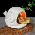 MOUGIGI White Ceramic Snail Palo Santo Holder & Modern Chiminea Incense Burner - Elegant Cone Burner for Palo Santo Sticks & Sage - Perfect for Energy Cleansing, Yoga, Meditation, Zen Decor, Altar