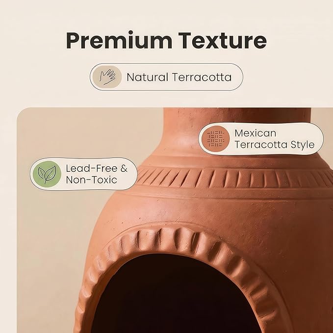 Handmade Terracotta Palo Santo Holder – Suitable for Burning Sage & Palo Santo - Mexican-Style Chimney Incense Burner, an Incense Burner for Spiritual Meditation, Yoga or Home Decoration