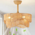 20" Gold Caged Fandelier Ceiling Fan with Light,Boho Ceiling Fans with Lights Remoete Control,6 Speed Timer For Bedroom，Living room，Nursery