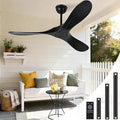 72 Inch Black Ceiling Fan No Light, Wood Outdoor Ceiling Fans for Patios Gazebo Porch Living Room- Modern High CFM Exterior Reversible Extra Large Ceiling Fan without Lights with Downrod