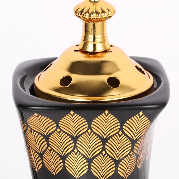 Amosfun Electric Incense Burner Arabian Style Censer Home Office Tabletop Decor Yoga Spa Aroma Ornament US Plug