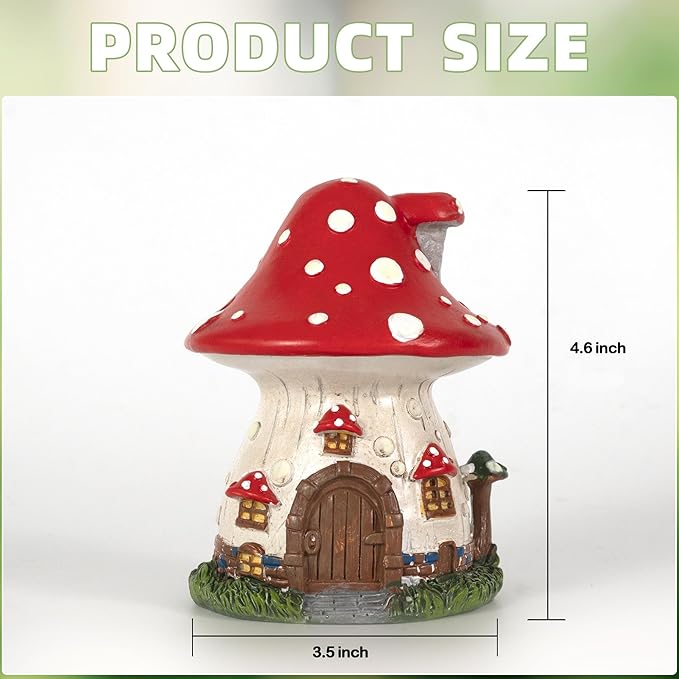 Cacukap Mushroom House Incense Burner, Cute Glow in The Dark Mushroom Incense Holder, Resin Material, Adorable Home Decor Gift