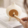 Handmade Ceramic Palo Santo Holder – Suitable for Burning Sage & Palo Santo - Mini Chimenea-Style Burner, an Incense Burner for Spiritual Meditation, Yoga or Home Decoration