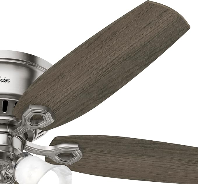 Hunter Builder, Indoor, Ceiling Fan, Pull Chain, 52 inch, Brushed Nickel