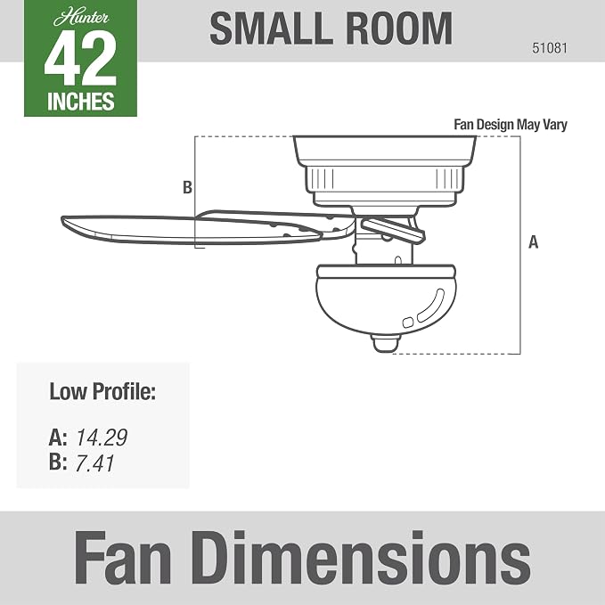 Hunter Newsome, Indoor, Ceiling Fan, Pull Chain, 42 inch, Premier Bronze